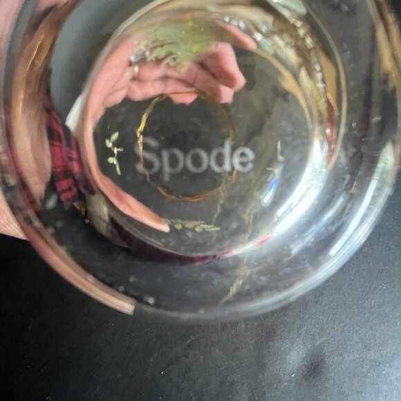 Spode Classic Christmas Tree 16 Oz Glasses Set Of 3 Highball Wine - Picture 3 of 5